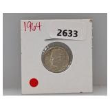 1964 90% Silv Roos Dime