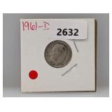 1961-D 90% Silv Roos Dime