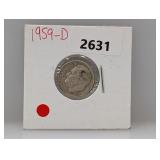 1959-D 90% Silv Roos Dime
