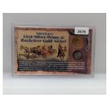 Americas First Silv Penny & Racketeer Nickel