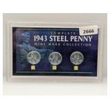 Complete 1943 Steel Penny Mint Mark Coll