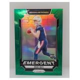2024 Drake Maye Prizm Emergent RC Green Prizm