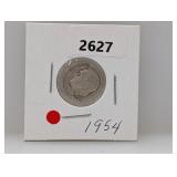 1954 90% Silv Roos Dime