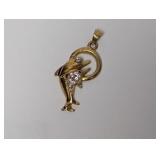 Vermeil/.925 Sterl Dolphins Pendant
