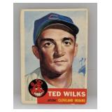 1953 Topps Ted Wilks Indians Corners/Edges/Stains