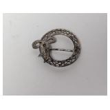 .925 Sterl Wreath w/Bow Brooch
