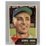 1953 Topps #34 George Shuba Corners/Edges/Crease