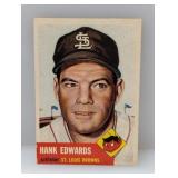1953 Topps #90 Hank Edwards Browns Corners/Edges
