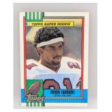 1990 Topps Super Rookie #469 Deion Sanders Stain