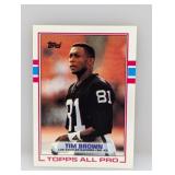 1989 Topps Rookie #265 Tim Brown Stain
