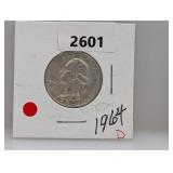1964-D 90% Silv Wash Quarter