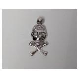 .925 Sterl Skull/Crossbones Pendant