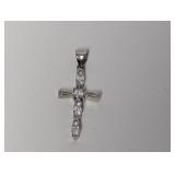 .925 Sterl CZ Cross Pendant