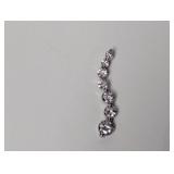 .925 Sterl Graduated CZ Stone Pendant