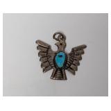.925 Sterl Turquoise Eagle Pendant