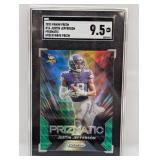 2023 Prizm Green wave 16 Justin Jefferson SGC 9.5