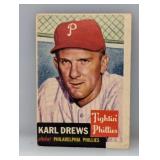 1953 Topps Karl Drews Corners/Edges/Indent/Stain