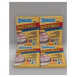 (4) 1991 Donruss Baseball Packs