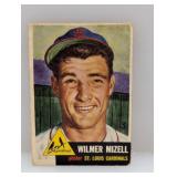1953 Topps Wilmer Mizell Cardinals Corners/Edges