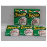 (5) 1990 Topps Baseball Traded Packs