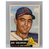 1953 Topps Ray Jablonski Cardinals Corners/Edges