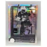 2025 Topps Chrome Matt Shaw RC Negative Ref Edge