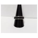 .925 Sterl Black Stone Textured Brick Pattern