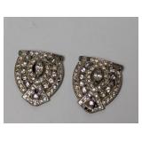 Art Deco Rhinestone Dress Clips