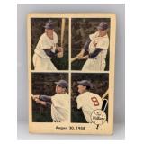 1959 Fleer Ted Williams August 1958 #65 Damage
