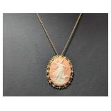 18" Cameo Brooch Necklace