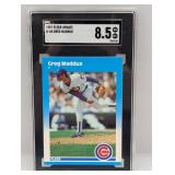 1987 Fleer Update Greg Maddux # U-68 SGC 8.5