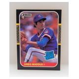 1987 Donruss Rated Rookie Greg Maddux RC #36 Stain