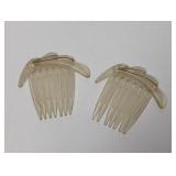 Vintage Gold Chain Hair Comb Pair