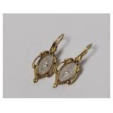 Vintage Camphor Glass Drop Earrings