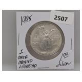 1995 1oz .999 Silv Mexico 1 Onza Libertad