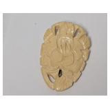 Vintage Carved Bone Dress Clip