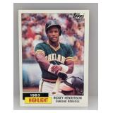 1984 Topps Highlight Nestle Rickey Henderson HOF