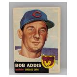 1953 Topps Bob Addis Cubs Corners/Edges/Creases