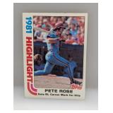 1982 Topps Pete Rose #4 Edges/Stain