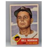 1953 Topps 245 Bill Norman Hi# Corners/Edges/Stain