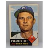 1953 Topps Preacher Roe Hi# Dodgers Corners/Edges