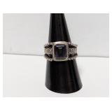 .925 Sterl Mystic Topaz Ring Sz 9