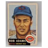 1953 Topps #152 Bob Adams Reds Corners/Edges/Stain