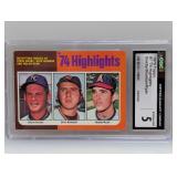 1975 Topps Busby, Bosman, and Ryan #7 CGC 5
