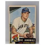 1953 Topps Vic Janowicz Hi# Pirates Corners/Edge