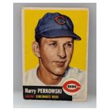 1953 Topps #236 Harry Perkowski Hi# Reds Damage