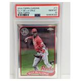 2024 Elly De La Cruz Topps Chrome RC Ref PSA 10