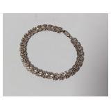 7" .925 Sterl Bracelet Leaf Link Design
