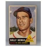 1953 Topps Solly Hemus Hi# Cardinals Corners/Edges