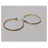 .925 Sterl/Vermeil Hoop Earrings